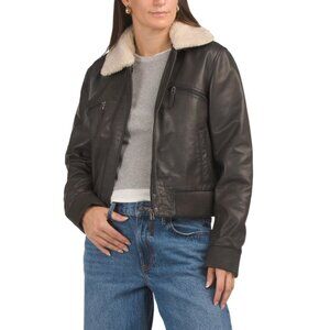 BOD & CHRISTENSEN Chocolate Leather Aviator Jacket